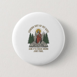 Coming Out of My Cave Resurrection Lyric Shirt Des 6 Cm Round Badge