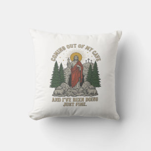 Coming Out of My Cave Resurrection Lyric Shirt Des Cushion
