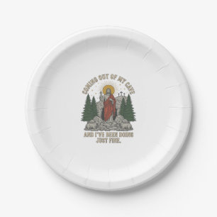 Coming Out of My Cave Resurrection Lyric Shirt Des Paper Plate
