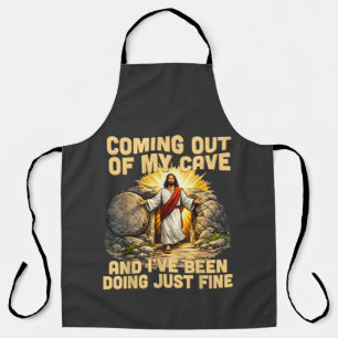 Coming Out of My Cave The Jesus Resurrection Apron