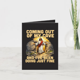 Coming Out of My Cave The Jesus Resurrection  Holiday Card