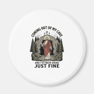 Coming Out of My Cave Vintage Religious Funny Shir Magnet
