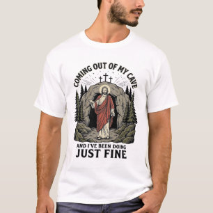 Coming Out of My Cave Vintage Religious Funny Shir T-Shirt
