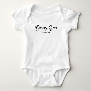 Coming Soon Baby Announcement Bodysuit Custom Due