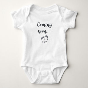 Coming Soon. Baby Feet Pregnancy Announcement  Bodysuit