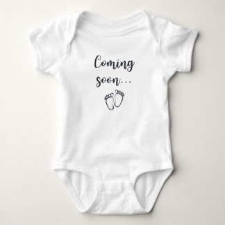 Coming Soon. Baby Feet Pregnancy Announcement  Bodysuit
