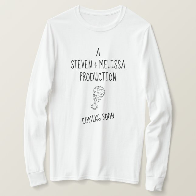 Coming Soon Baby Maternity Long Sleeve T-Shirt (Design Front)