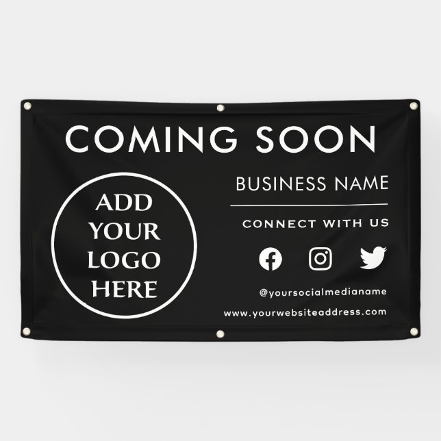 Coming Soon Corporate Professional Company Name Banner (Horizontal)