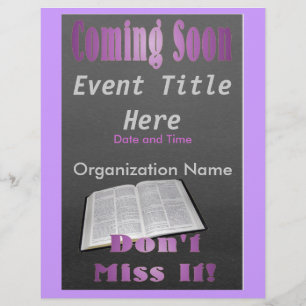 Coming Soon Flyer Purple