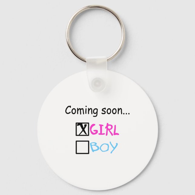 Coming Soon... (Girl) Key Ring (Front)