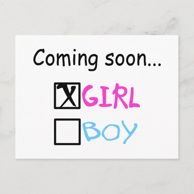 Coming Soon, Girl Postcard (Front)