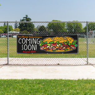 Coming Soon Grand Opening Sandwich Shop Business Banner