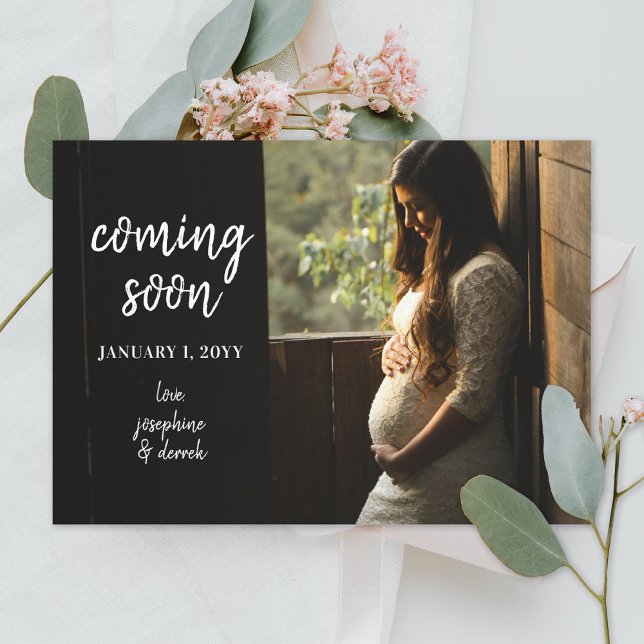Coming Soon Maternity Photo Baby Announcement (Creator Uploaded)