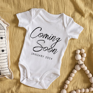 Coming Soon New Baby  Announcement Unisex Bodysuit