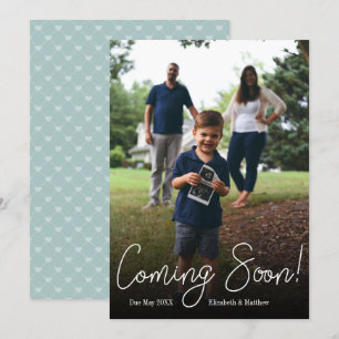 Coming Soon Photo Pregnancy Announcement Card