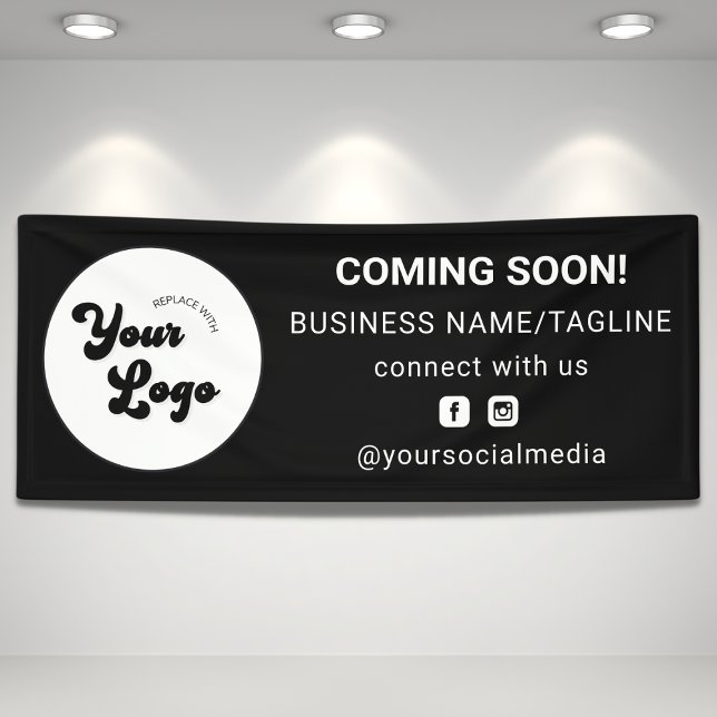 Coming Soon Social Media & Business Logo Minimal B Banner (Creator Uploaded)