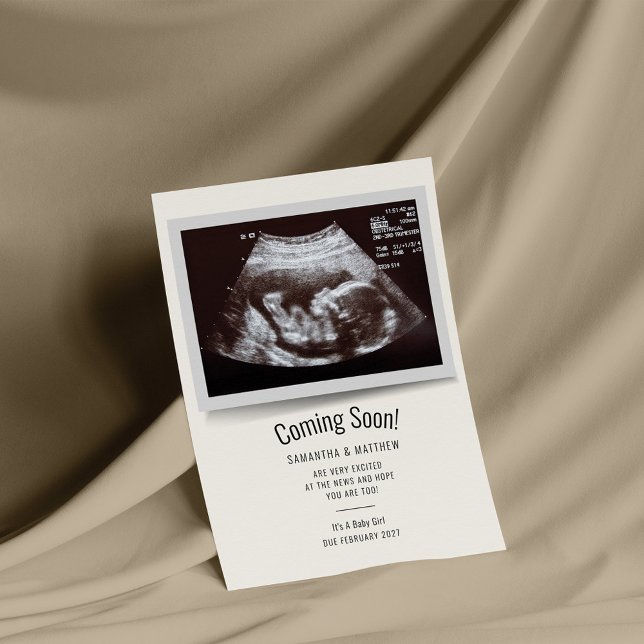 Coming Soon Ultrasound Photo Pregnancy Announcemen (Creator Uploaded)