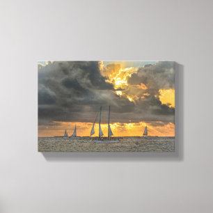 Coming Storm at Sunset in Key West, Florida Canvas Print