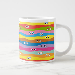 Coming Together Eyes Pattern Large Coffee Mug
