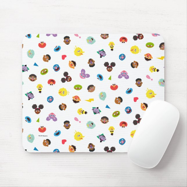 Coming Together Faces Pattern Mouse Pad (With Mouse)