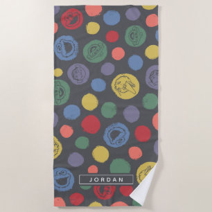 Coming Together Polka Dot Pattern Beach Towel