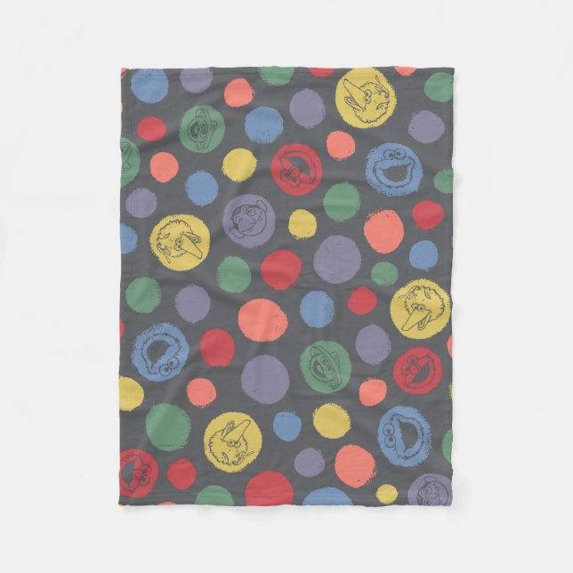 Coming Together Polka Dot Pattern Fleece Blanket (Front)