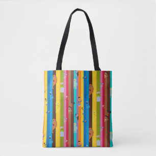 Coming Together Stripe Pattern Tote Bag