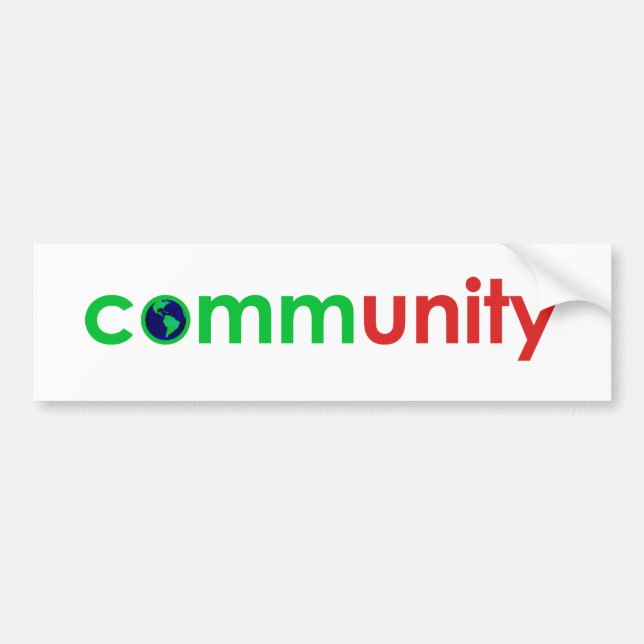 comm(unity) bumper sticker (Front)