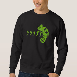 Comma Chameleon Funny 80's Music Lyrics Animals Sweatshirt