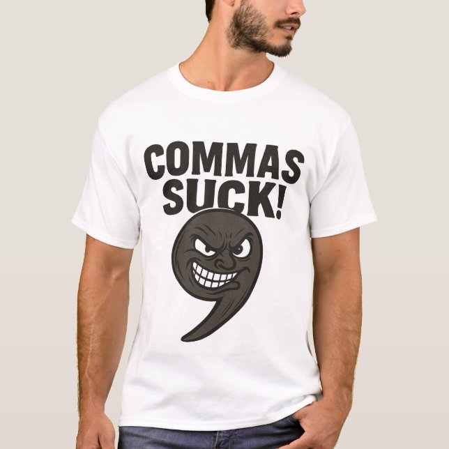comma, editing, editor, book T-Shirt (Front)