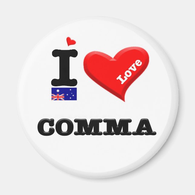 COMMA - I Love Magnet (Front)
