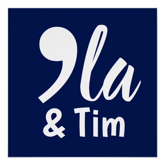 Comma Kamala and Tim 2024 Poster (Front)