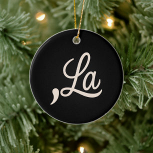 Comma La 2024 For President Election Funny Kamala Ceramic Tree Decoration