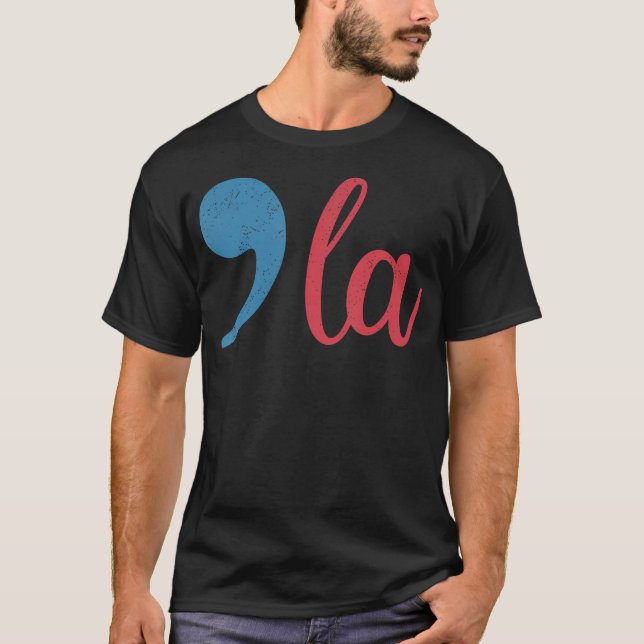 Comma La 2024 Funny T-Shirt (Front)