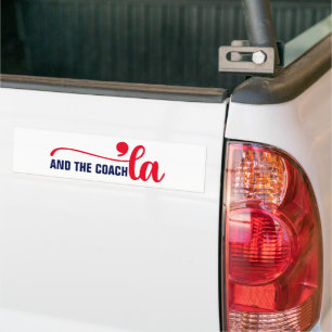 Comma la & Coach   Kamala Harris Coach Bumper Sticker
