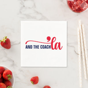 Comma la & Coach Kamala Harris Coach Napkin