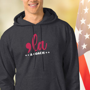 Comma la & Coach-Kamala Harris Tim Walz Dark Hoodie