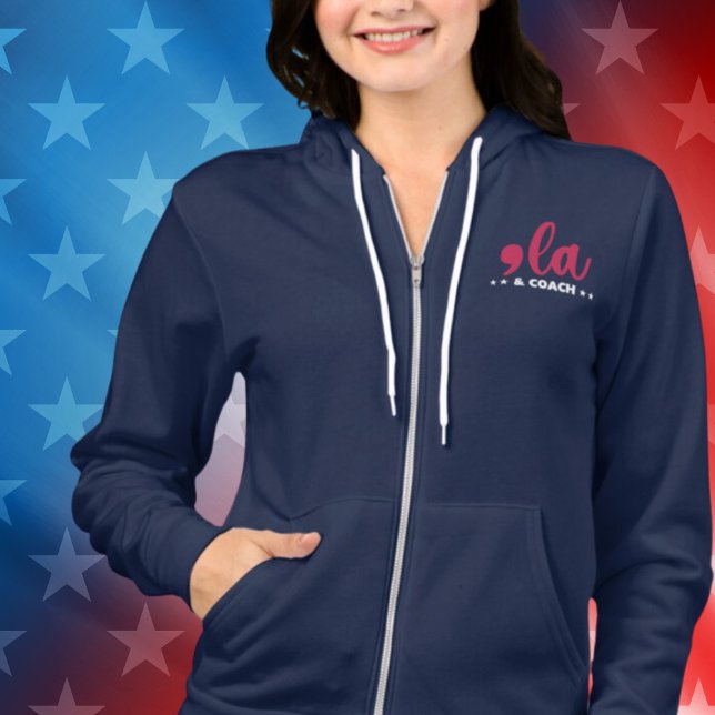Comma la & Coach-Kamala Harris Tim Walz Full-Zip Hoodie (Creator Uploaded)