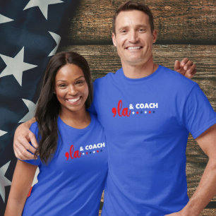 Comma La & Coach Stars Blue T-Shirt