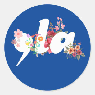 Comma la Floral Kamala Harris President Flowers Classic Round Sticker