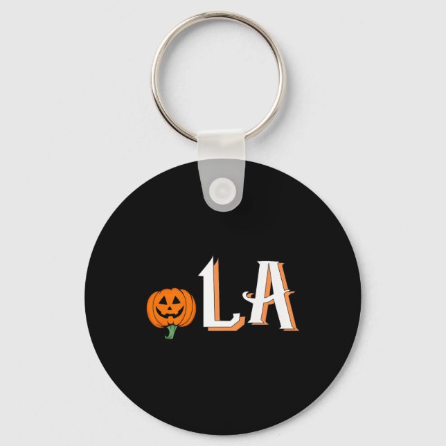Comma La Funny Kamala Harris 2024 Halloween Pumpki Key Ring (Front)