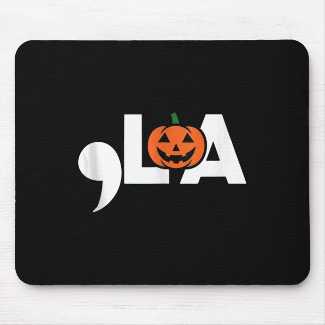 Comma La Funny Kamala Harris 2024 Halloween Pumpki Mouse Pad (Front)