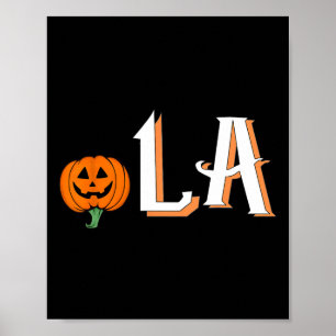 Comma La Funny Kamala Harris 2024 Halloween Pumpki Poster