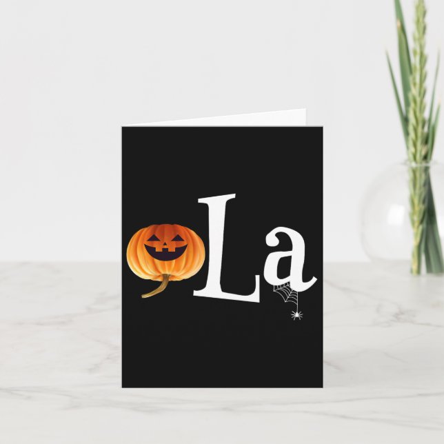 Comma La Funny Kamala Harris Halloween Pumpkin Men Card (Front)