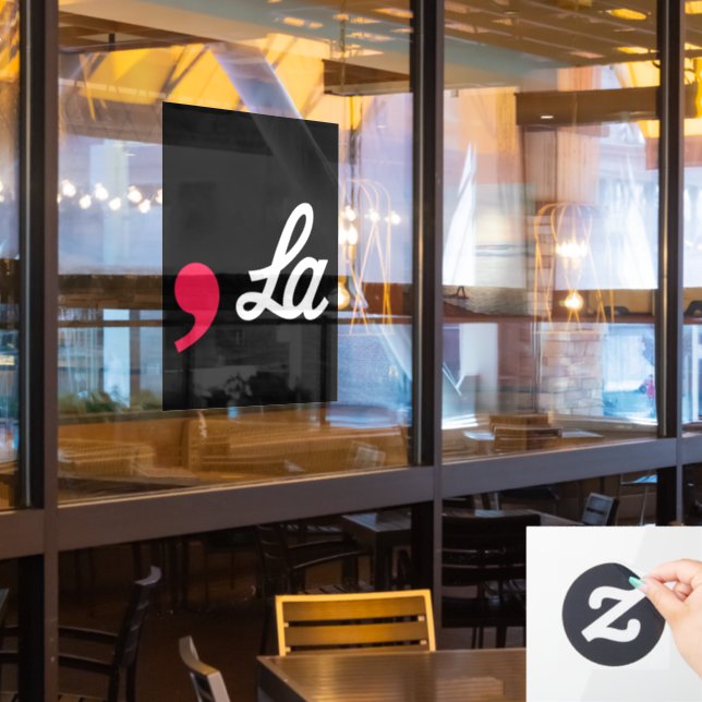 Comma La Funny Punctuation Kamala Harris (Restaurant Window)