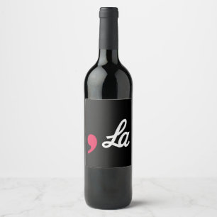 Comma La Funny Punctuation Kamala Harris Wine Label