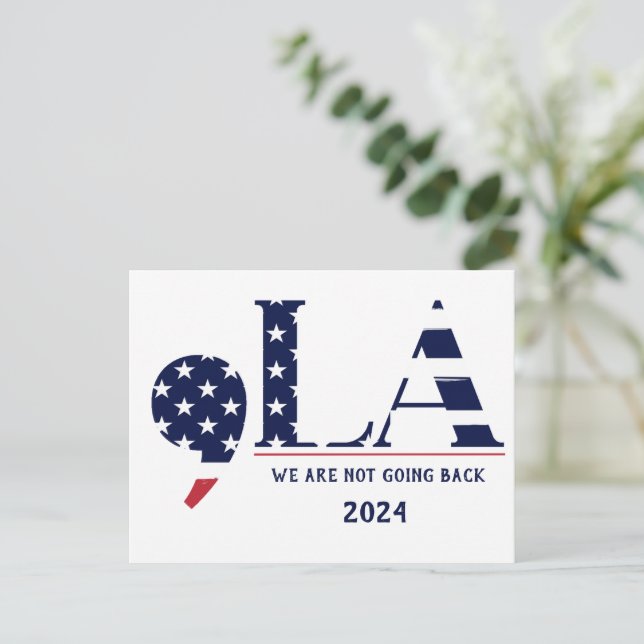 Comma La Harris for President 2024 Postcard (Standing Front)