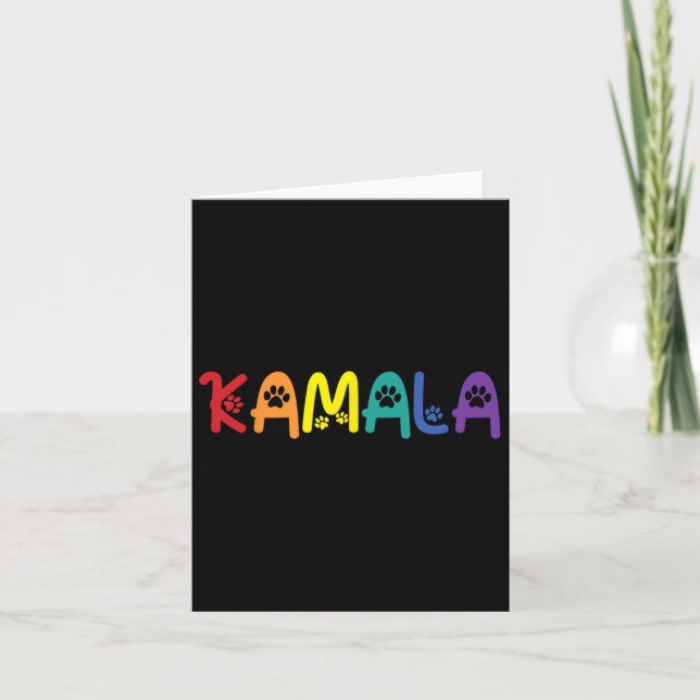 Comma La Harris Funny Cat Lettering Lgbt Rainbow F Card (Front)