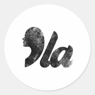 Comma La Harris Vote Harris Waltz 2024 Kamala For Classic Round Sticker