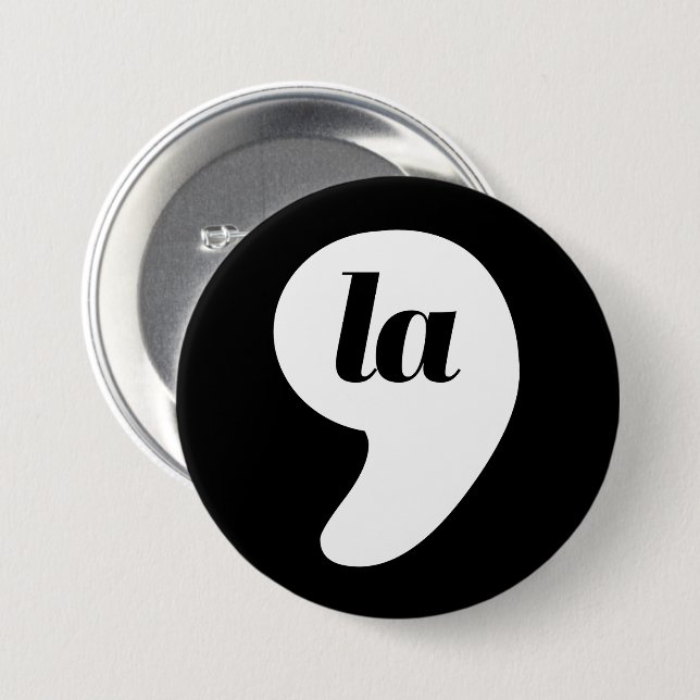 Comma La - Kamala Black 7.5 Cm Round Badge (Front & Back)